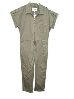pistola Olive Utility Short-Sleeve Jumpsuit